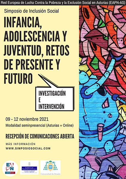 Cartel informativo del simposio infancia, adolescencia y juventud