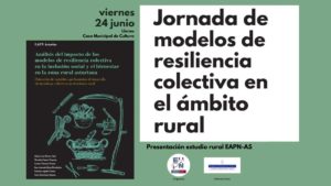Cartel presentación de la jornada"Modelos de resiliencia colectiva en el ámbito rural"
