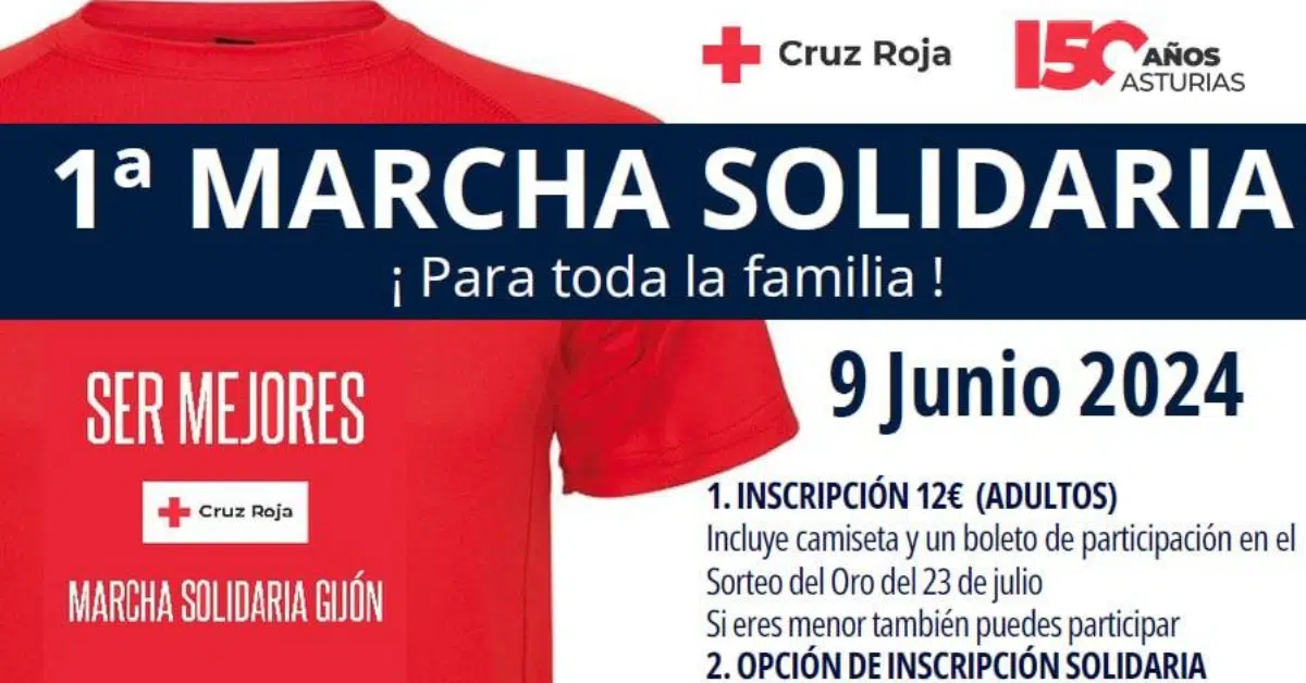 Cartel marcha solidaria Cruz Roja