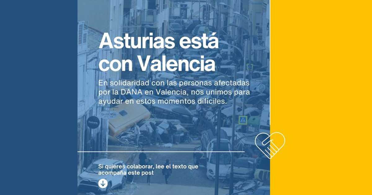 Asturias se vuelca con Valencia por la DANA